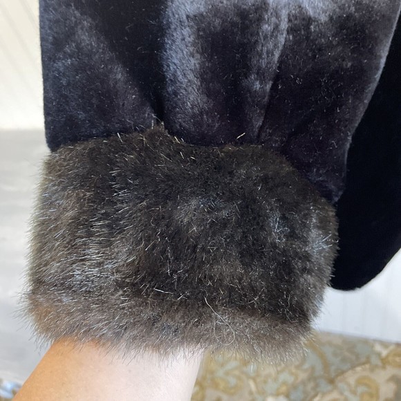 Vintage 60s Coat Womens Large Fur Collar Wool Accent‎ Buttons USA Union Made - Picture 4 of 12